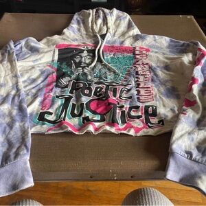 Juniors / Women’s TUPAC Tie-Dye Cropped Hoodie